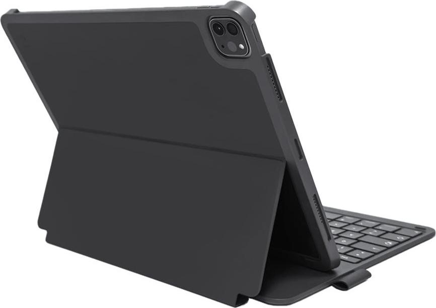 DEQSTER Slim Pro Tastatur und Foliohülle für iPad 10,9" Bluetooth QWERTZ Grau