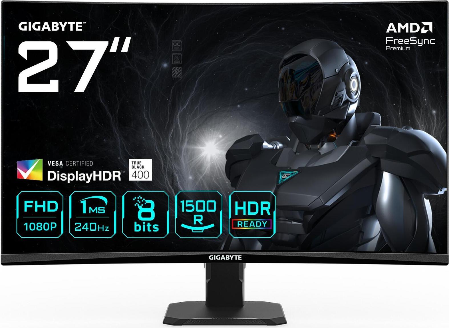 GIGABYTE GS27FC2 27" FHD 240 Hz Curved Monitor Schwarz