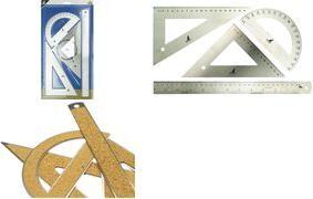 kangaro Metall-Lineal-Set, Edelstahl, 4-teilig rostfreier Stahl, mit rutschfester Korkunterlage, - 1 Stück (K-760000)