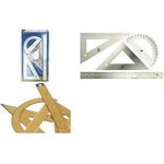 kangaro Metall-Lineal-Set, Edelstahl, 4-teilig rostfreier Stahl, mit rutschfester Korkunterlage, - 1 Stück (K-760000)