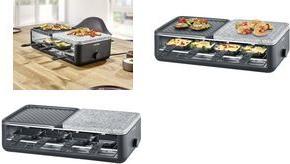 Severin Raclette-Grill RG 2366 Black Line Lite mit Naturstein für 8 Personen 1300 W