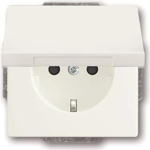 Busch-Jaeger SCHUKO Steckdosen-Einsatz studioweiß matt 20 EUKB-884 (2CKA002018A1522)