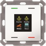 MDT BE-TAS55T4.01 Taster Smart 55 4fach m.Farbdisplay+Temp.sensor Reinweiß gl. (BE-TAS55T4.01)