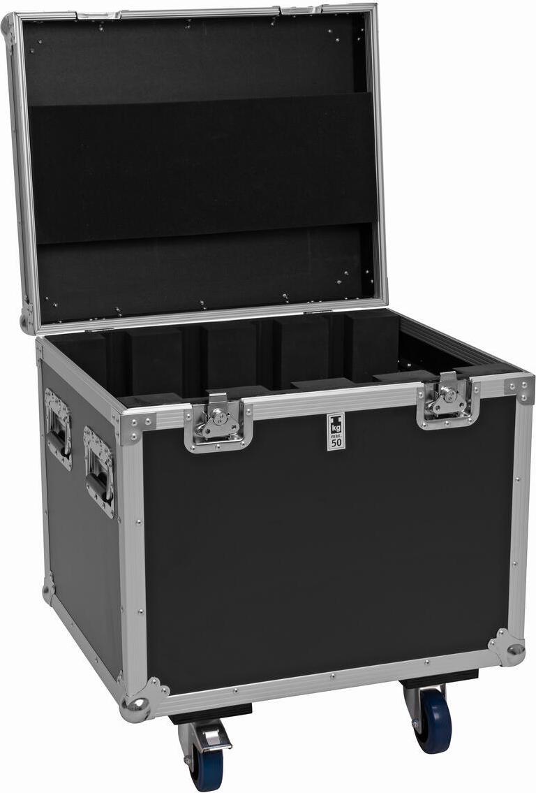 ROADINGER Flightcase 4x Pixel Matrix Panel 5x5 RGB/WW mit Rollen