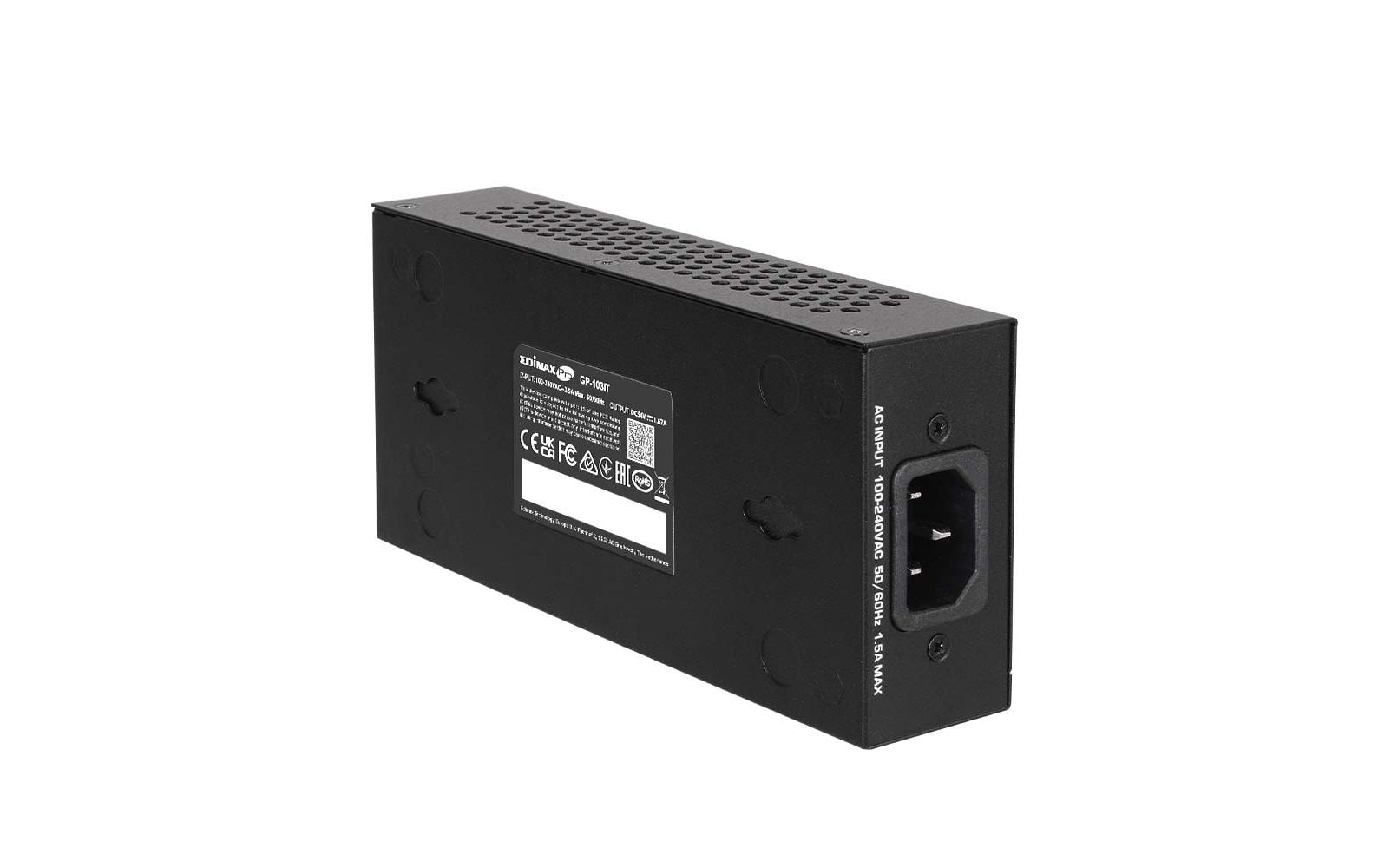 Edimax Pro GP-103IT Gigabit PoE++ Injector 90 W Schwarz