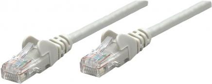 Intellinet Network Patch Cable, Cat6, 0,25m, Grey, Copper, U/UTP, PVC, RJ45, Gold Plated Contacts, Snagless, Booted, Lifetime Warranty, Polybag (738095)