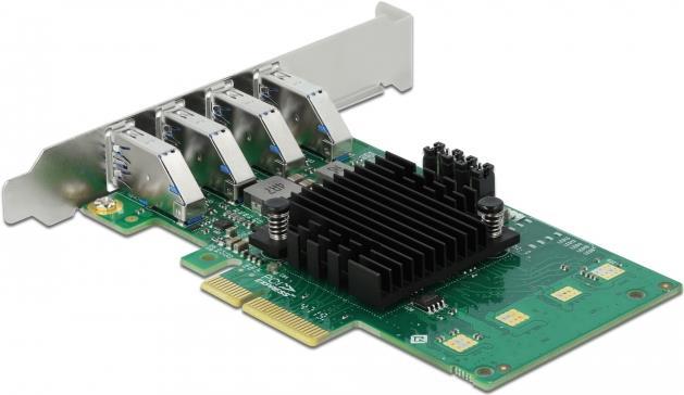 DeLOCK PCI Express x4 Card to 4 x external USB3.0 Quad Channel (89048)