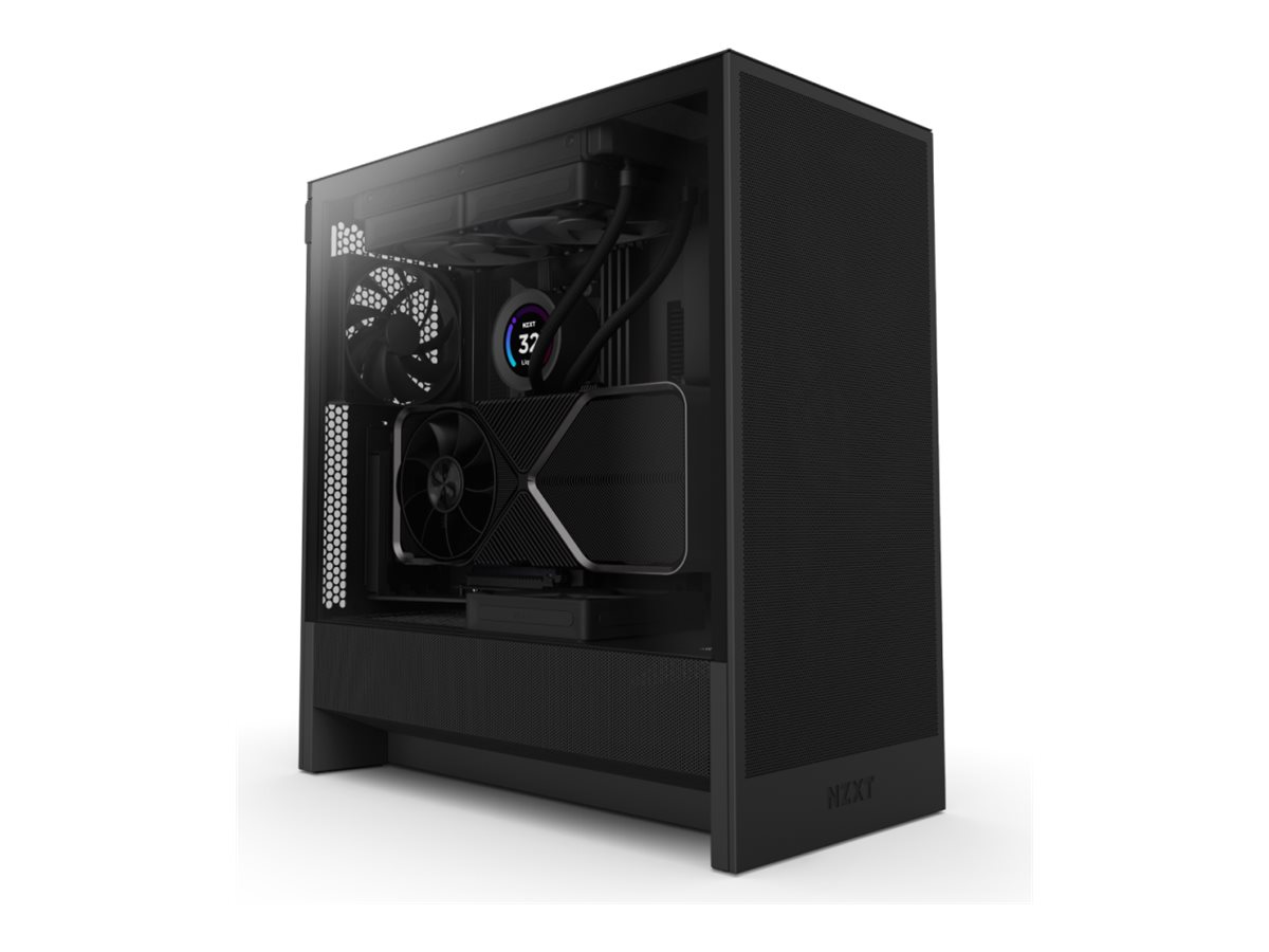 NZXT H series H5 Flow Midi-Tower E-ATX Gehärtetes Glas Schwarz