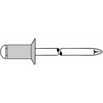 Gesipa Blindniet Al/St 4x8mm Senkkopf KS 3,0-5,0mm (Pack mit 500 St) (1433512)
