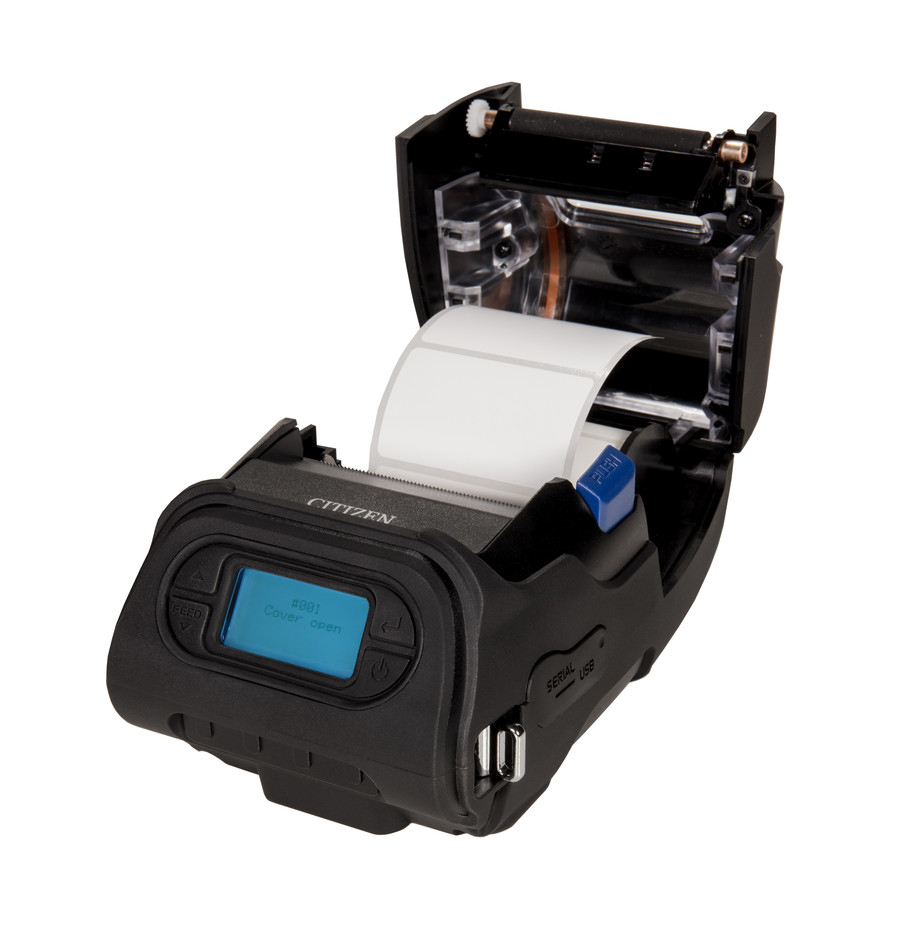 Citizen CMP-25L Mobiler Etikettendrucker Thermodirekt 203 dpi USB RS232 Bluetooth Schwarz