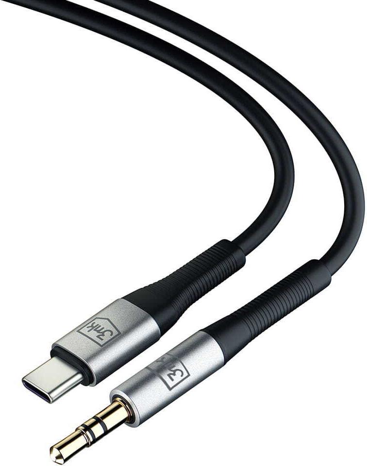 3MK AUX Kabel USB 1 m Schwarz