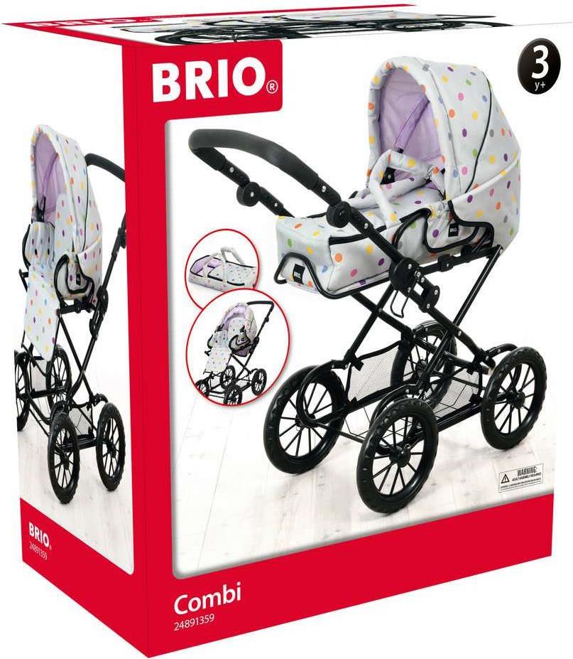 BRIO Puppenwagen Combi, grau mit Punkten (63891359)