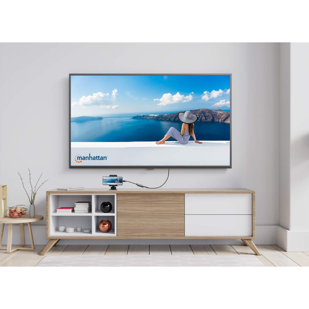 Manhattan 130622 Dockingstation HDMI 4K@30Hz USB-A USB-C PD 100W Schwarz