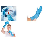 HYGOSTAR Chemikalien-Schutzhandschuh SUPER HIGH RISK, L blau, puderfrei, Länge: 300 mm, Einmalhandschuh aus starkem - 1 Stück (26616)