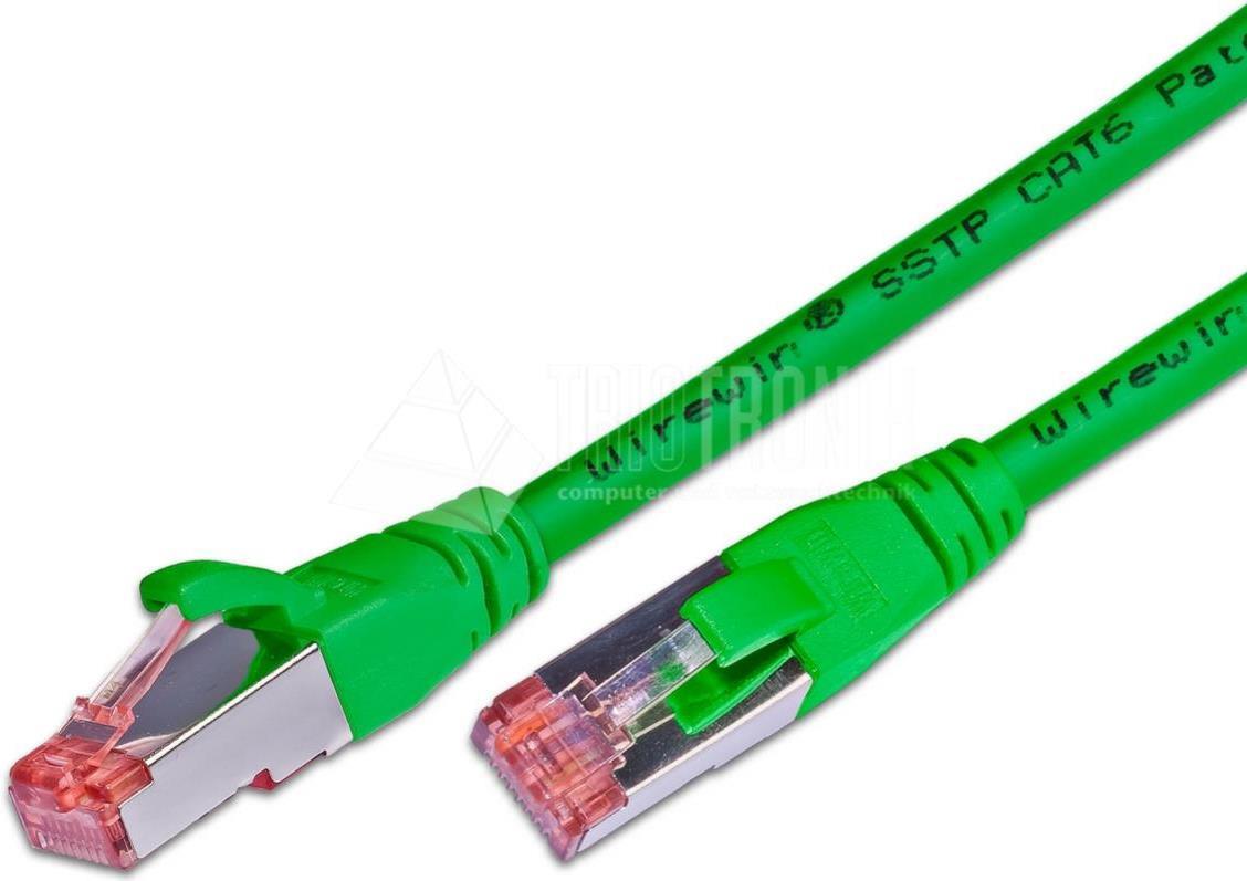 Wirewin KAT6 Patchkabel, S/FTP, LSOH, Lifetime Warranty, grün RJ45 Patchkabel (PKW-PIMF-KAT6 4.0 GN)