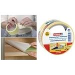 tesa Doppelseitiges Klebeband universal, 50 mm x 5 m sichere und dauerhafte Verklebung, von Hand einreißbar (56170-4-1)