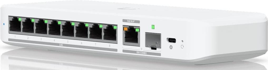 Ubiquiti UniFi Flex 2.5G Managed Switch - 8x 2.5GBase-T + 1x 10Gb RJ45 + 1x 10G SFP+ (USW-FLEX-2.5G-8-EU) (geöffnet)