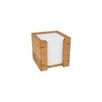 WEDO Zettelbox, aus Bambus, mit Papier mit 900 Blatt weißem Papier gefüllt (90 x 90 mm) (61 707)