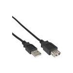InLine® USB 2.0 Verlängerung, St/Bu Typ A, schwarz, 1m (34610B)