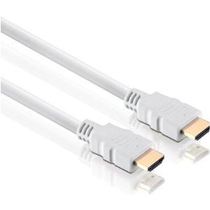 High Speed HDMI Kabel mit Ethernet, vergoldet, HDMI St. A / St. A, weiß, 0,5 m Hochwertiges Anschlusskabel zur Übertragung von digitalen Monitor- und TV-Signalen (39903700W)
