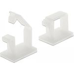 Delock Kabelhalter mit Verschlussclip selbstklebend natur 10 Stück (60250)