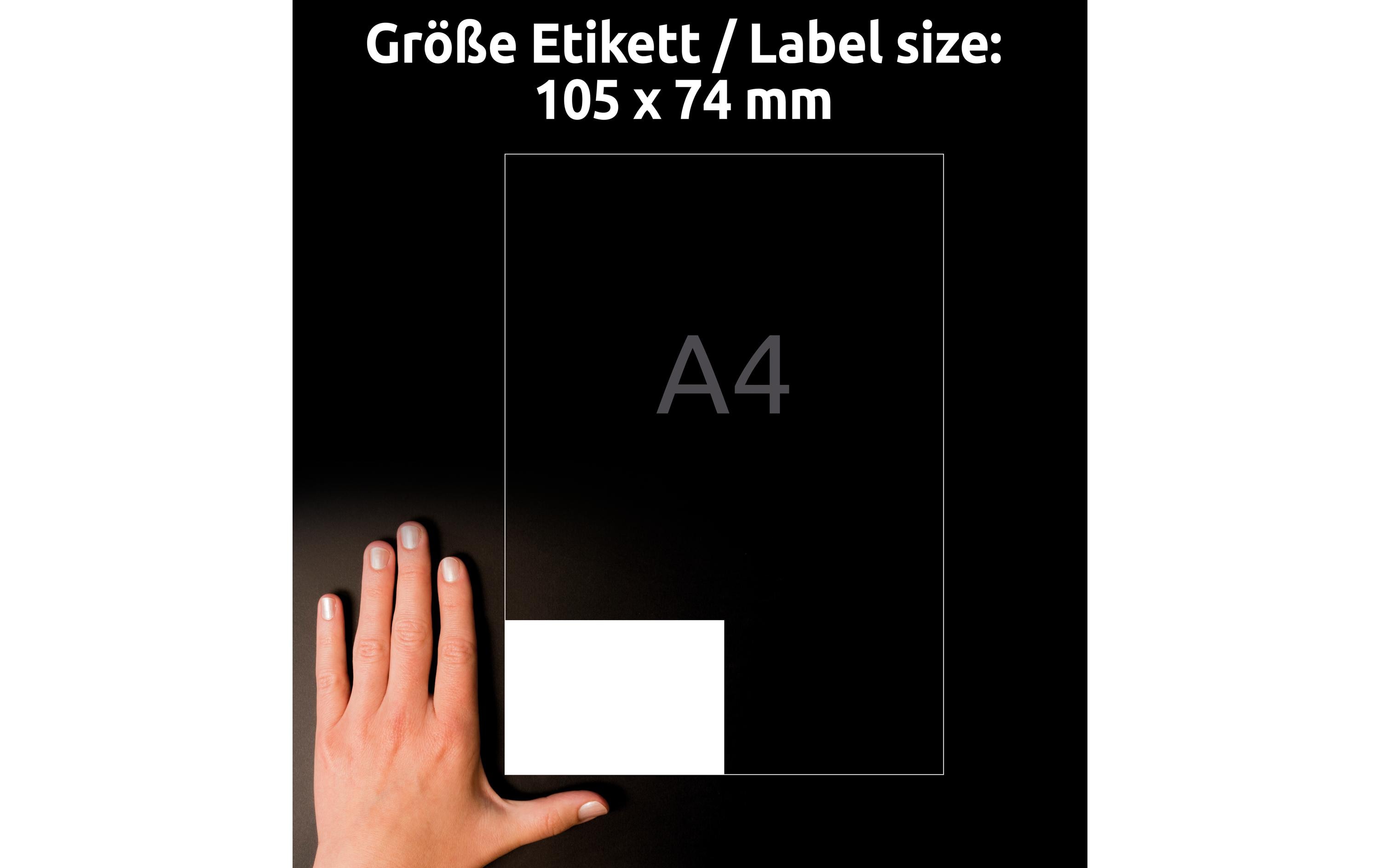 Avery Zweckform Universal-Etiketten 6138 105 x 74 mm Weiß