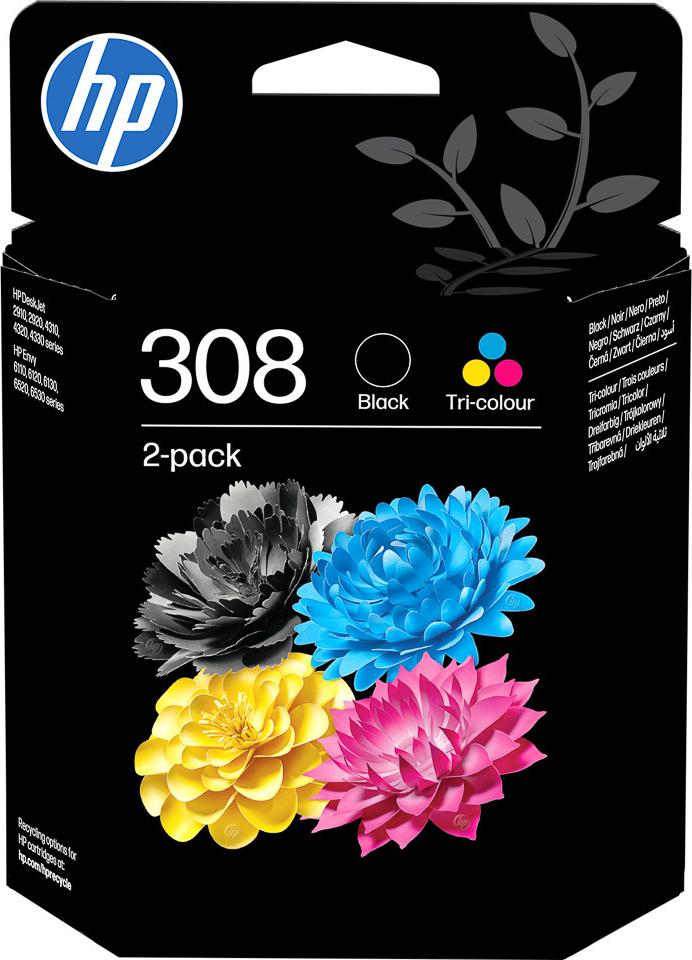 HP Inc. HP/InkHP 308 BK/Tri-Color Ink Cartridge (6L6S6UE#LS1)