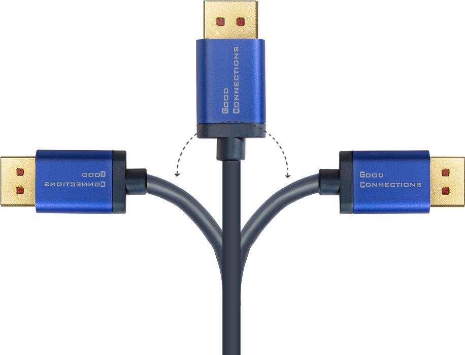 Alcasa 4860-SF010B Videokabel-Adapter 1 m DisplayPort HDMI Blau (4860-SF010B)