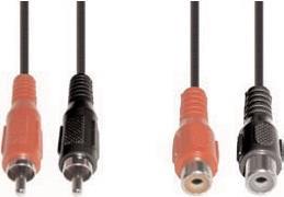 E+P B 98/10 10m 2 x RCA 2 x RCA Schwarz - Rot Audio-Kabel (B 98/10)