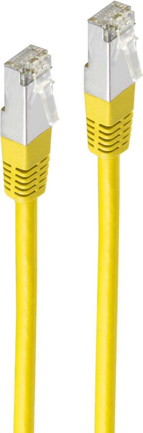 S-CONN shiverpeaks ®-BASIC-S--Netzwerkkabel-Patchkabel, cat 6, S/FTP, PIMF, Halogenfrei, gelb, 0,5m