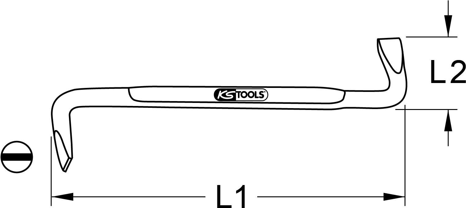 KS TOOLS Winkelschraubendreher Schlitz, 10mm (151.2678)