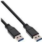 InLine® USB 3.0 Kabel, A an A, schwarz, 1,5m (35215)
