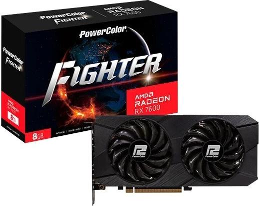 PowerColor Fighter Radeon RX 7600 Grafikkarte 8 GB GDDR6 HDMI 3x DisplayPort Schwarz