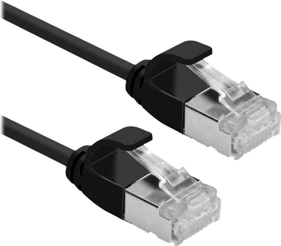 ROLINE GREEN U/FTP Patchkabel Kat.6A (Class EA), LSOH, slim, schwarz, 2 m (21.44.3355)