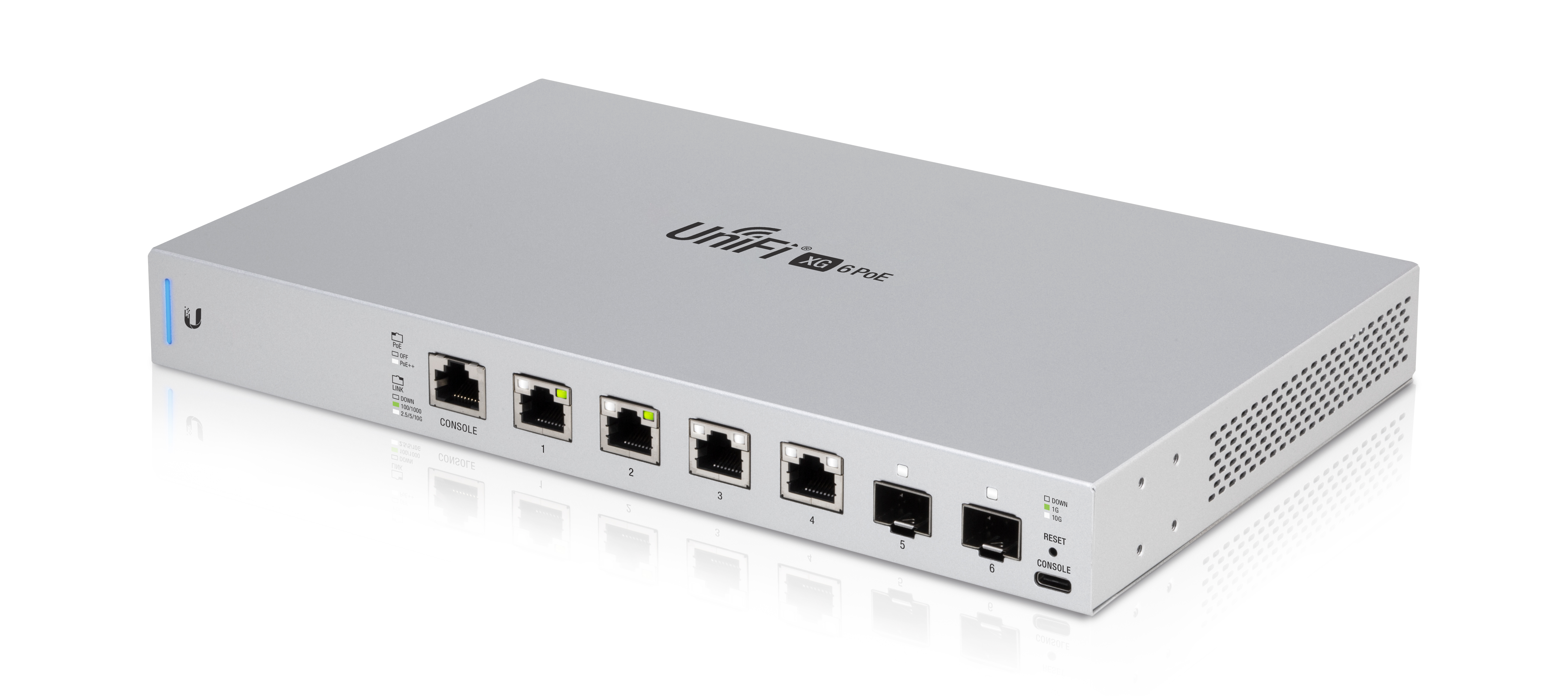Ubiquiti UniFi Switch US-XG-6POE Managed 10G Switch Silber