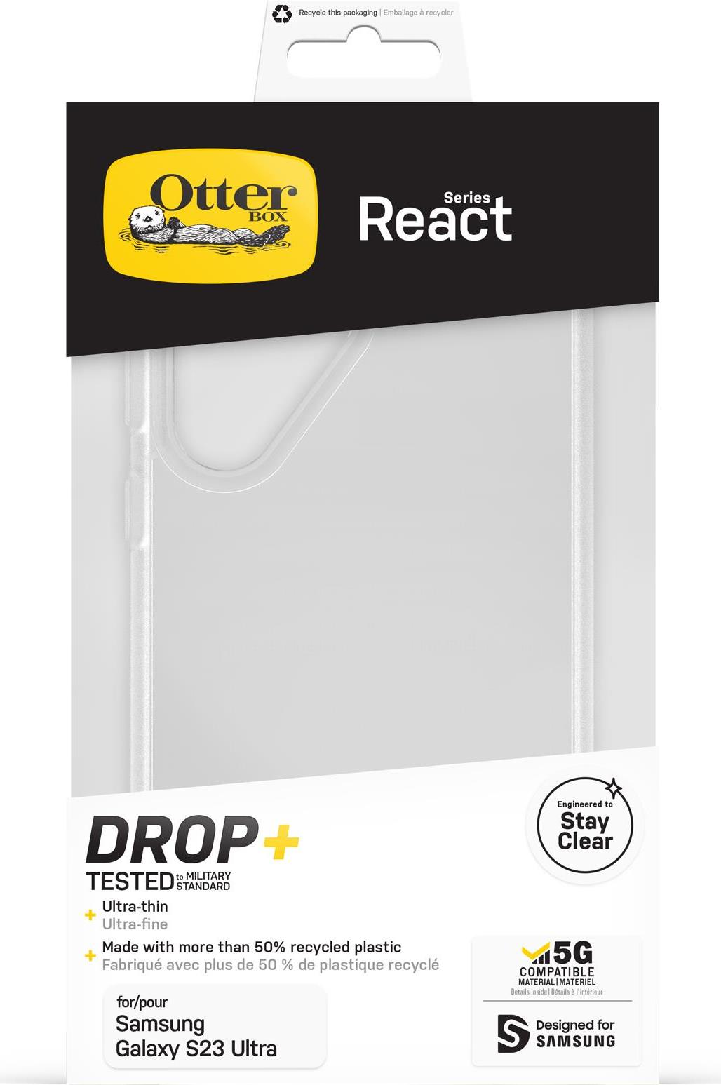 OtterBox React Hülle für Samsung Galaxy S23 Ultra transparent (77-91321)