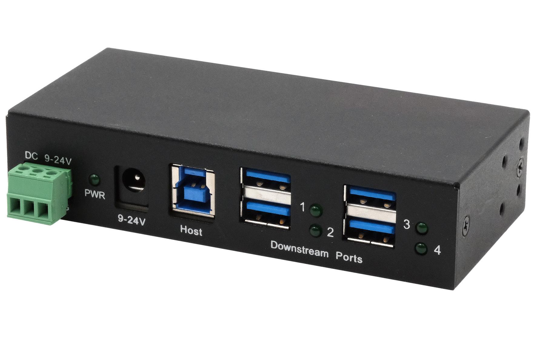 Exsys EX-11244HMS USB-Hub 4 Port USB 3.2 Gen 1 Schwarz