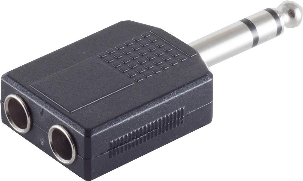 ShiverPeaks S/CONN maximum connectivity Adapter, Klinkenstecker Stereo 6,3mm auf 2 Klinkenkupplung Stereo 6,3mm (57072)