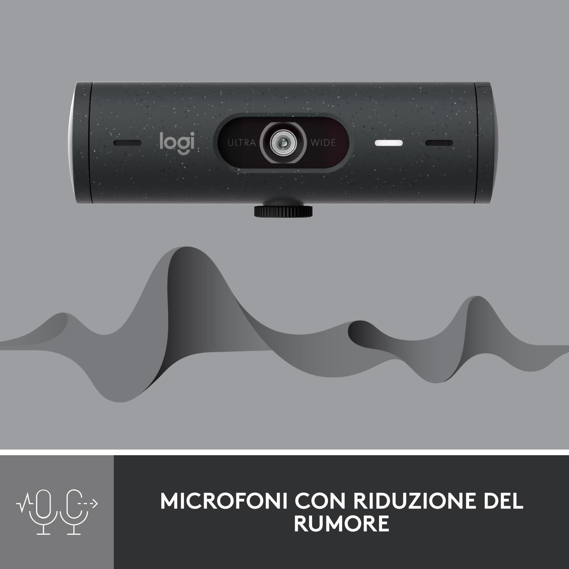 Logitech BRIO 500 Webcam 4 MP 1920 x 1080 Pixel USB-C Graphite