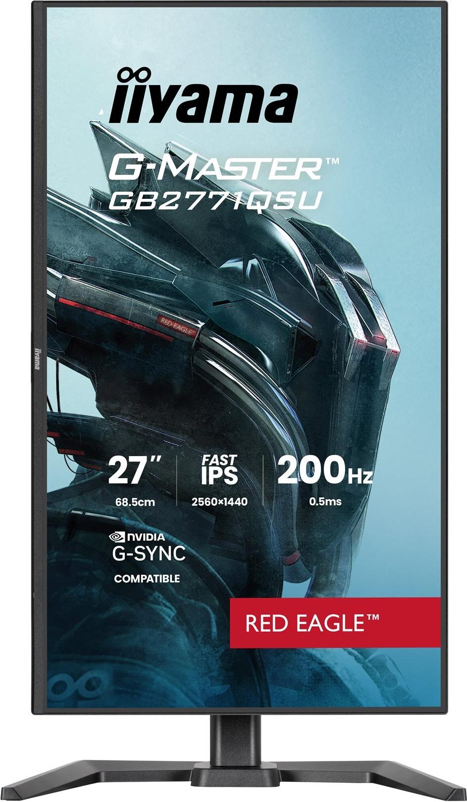iiyama G-MASTER Red Eagle GB2771QSU-B1 27" QHD Fast IPS 200 Hz Schwarz, Matte