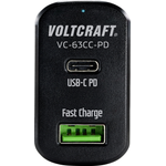 VOLTCRAFT VC-63CC-PD KFZ USB-Ladegerät Ausgangsstrom (max.) 3 A 2 x USB, USB-C™ Buchse USB Power Delivery (USB-PD) (VC-63CC-PD)