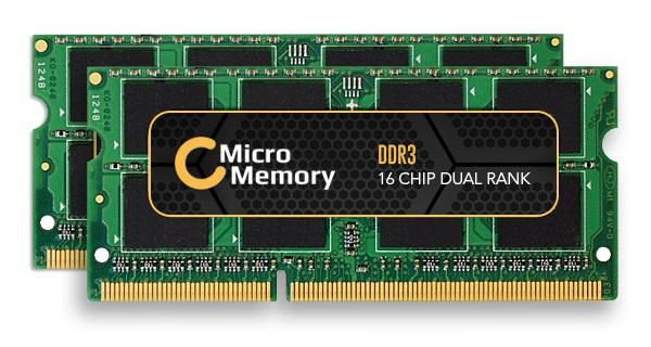 CoreParts MMKN049-16GB Speicher-Kit 16 GB RAM (2 x 8 GB) DDR3 SO-DIMM 1600 MHz PC3-12800 Grün