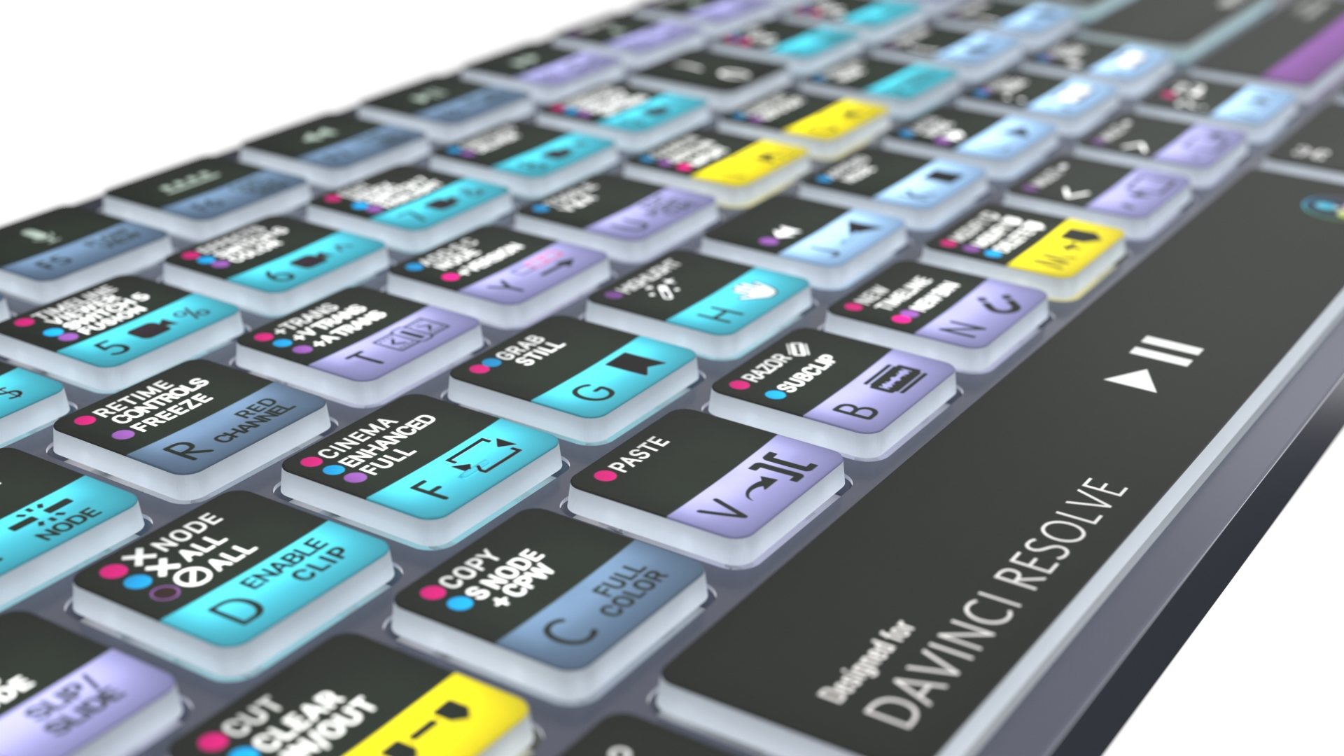 Logickeyboard Davinci Resolve LKB-RESB-TM-DE Tastatur QWERTZ Grau, Titan