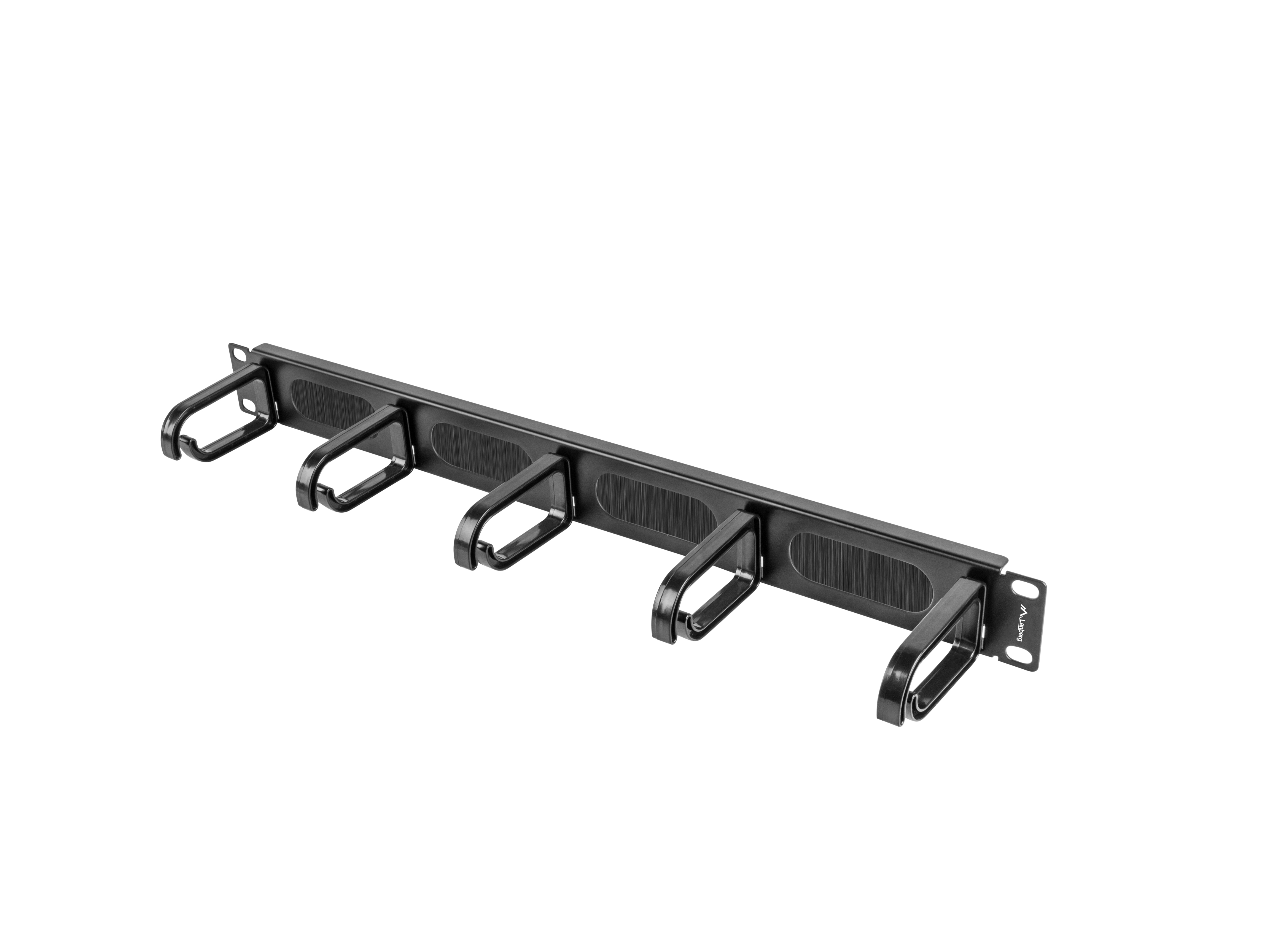 Lanberg Type B Kabelmanagementblende mit Bürste 19" 5 Ringe Schwarz
