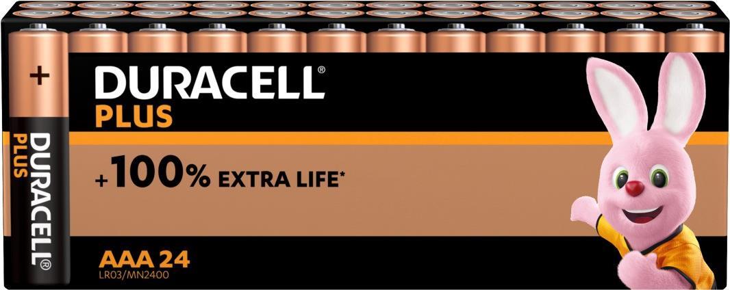 Duracell Batterie Plus, AAA Mignon, 24er-Pack (00221195)