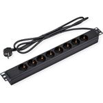 VALUE 48,30cm (19") 1HE Steckdosenleiste 8fach 1.8m Zuleitung (19.99.1632)