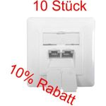 IT-BUDGET SPAR-PACK: 10 x Datendose Cat.6A (ZAA90ITBDDSW)