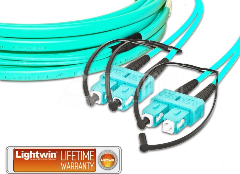 Lightwin LDP-50 SC-SC 10.0 OM3 FD Glasfaserkabel 10 m Aqua-Farbe (LDP-50 SC-SC 10.0 OM3 FD)