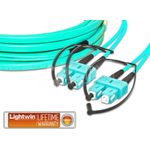 Lightwin LDP-50 SC-SC 10.0 OM3 FD Glasfaserkabel 10 m Aqua-Farbe (LDP-50 SC-SC 10.0 OM3 FD)