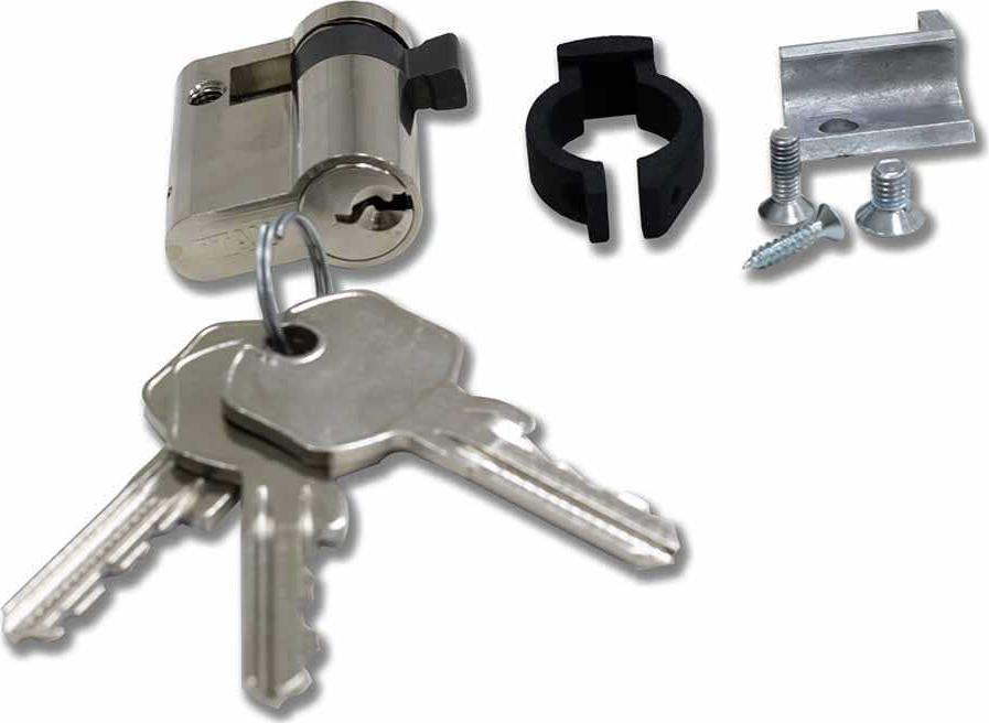 Triton Umbauset für TRITON-Metallschwenkhebelgriff für Einbau gleichschl. PHZ – 3x Universalschlüssel (RAX-MS-X75-X2)